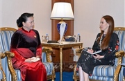 Chủ tịch Quốc hội Nguyễn Thị Kim Ngân tiếp Chủ tịch Liên minh nghị viện thế giới Gabriela Cuevas Barron