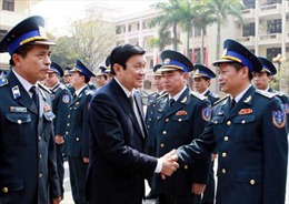 Chủ tịch nước Trương Tấn Sang thăm, làm việc với Cục Cảnh sát Biển Việt Nam 
