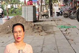 Hà Nội: Chủ kinh doanh ngao ngán, doanh thu giảm vì vỉa hè đào xới, lát gạch mới
