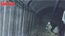Cận cảnh đường hầm lớn nhất Dải Gaza của Hamas vừa được quân đội Israel phát hiện