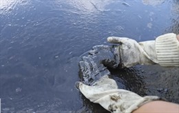 Tiến hành xử lý dầu thải bị đổ trộm trên mặt hồ Linh Đàm