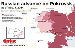 Khai thác ‘phép tính sai’ ở Kursk, quân đội Nga tiến mạnh nhất tại Ukraine kể từ cuối 2022