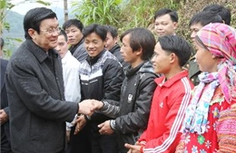 Chủ tịch nước tìm hiểu tình hình phát triển kinh tế tại Hà Giang