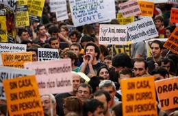 Thanh niên Tây Ban Nha biểu tình phản đối thất nghiệp