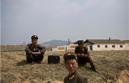 Lính Triều Tiên gác súng, cấy lúa trồng rau