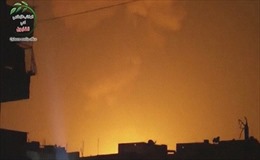 Cảnh đổ nát tại Syria sau cuộc không kích của Israel