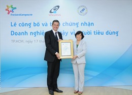 Công ty FrieslandCampina Việt Nam đạt chứng nhận “Doanh nghiệp Tin cậy vì Người tiêu dùng”