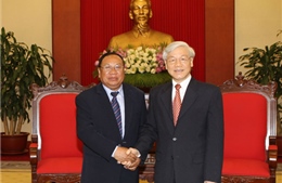 Tổng Bí thư Nguyễn Phú Trọng tiếp đoàn đại biểu cấp cao Lào