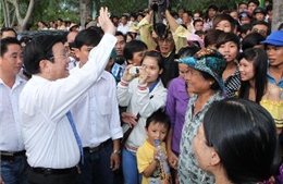 Chủ tịch nước Trương Tấn Sang thăm và làm việc tại Sóc Trăng 