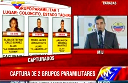 Venezuela bắt hai nhóm bán quân sự Colombia