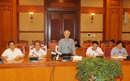 Tổng Bí thư Nguyễn Phú Trọng làm việc với Thường trực Hội đồng Lý luận Trung ương 
