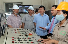 Chủ tịch nước Trương Tấn Sang thăm, làm việc tại Thái Nguyên