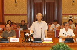 Ban Bí thư làm việc với Ban Thường vụ Tỉnh ủy Lai Châu 