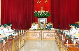 Chủ tịch nước Trương Tấn Sang làm việc với Thành ủy Hà Nội 