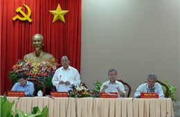 Đoàn công tác của Bộ Chính trị làm việc tại An Giang, Cà Mau 