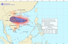 Bão số 10 di chuyển theo hướng giữa Tây và Tây Tây Nam 