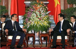 Chủ tịch nước Trương Tấn Sang tiếp Thủ tướng Trung Quốc Lý Khắc Cường 