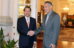 Phó Thủ tướng Vũ Văn Ninh hội kiến Thủ tướng Lý Hiển Long