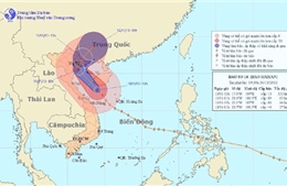 Bão số 14 đang trên vùng biển Nghệ An-Quảng Trị