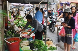 Người Hà Nội tích trữ thực phẩm phòng tránh bão 