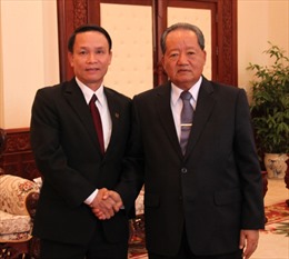 Lãnh đạo Lào tiếp Đoàn đại biểu cấp cao TTXVN 