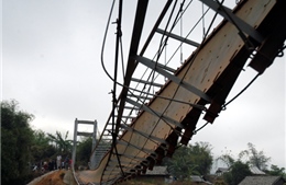 Cầu treo ở Đắk Lắk xuống cấp nghiêm trọng 