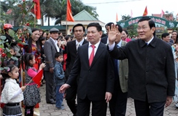 Chủ tịch nước thăm xã văn hóa đầu tiên của tỉnh Nghệ An