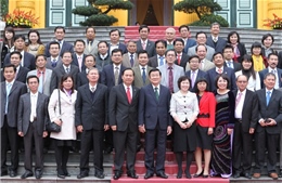 Chủ tịch nước Trương Tấn Sang tiếp doanh nghiệp dệt may tiêu biểu