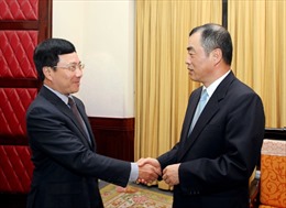 Phó Thủ tướng Phạm Bình Minh tiếp Đại sứ Trung Quốc chào từ biệt