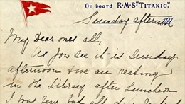 Đấu giá bức thư cuối cùng được viết trên tàu Titanic 