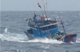 Tàu cá cùng 6 thuyền viên gặp nạn trên biển 