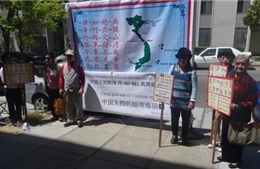 Các bô lão Hội Đền Hùng San Jose phản đối Trung Quốc 