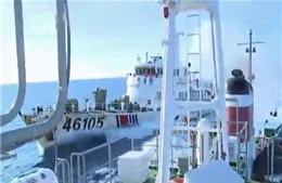 Khắc phục lỗ thủng trên tàu Cảnh sát Biển bị tàu Trung Quốc đâm