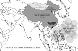 Dân Philippines &#39;phát hành&#39; bản đồ mới, coi Trung Quốc là tỉnh trực thuộc!