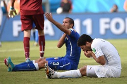 Suarez xin lỗi hậu vệ Chiellini về vụ cắn vai 