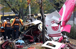 Rơi trực thăng cứu hộ phà Sewol, cả 5 người tử nạn