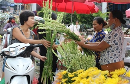 Chợ hoa Quảng Bá  tấp nập mùa  Vu lan
