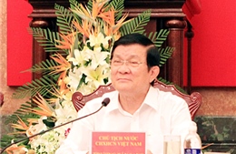 Chủ tịch nước Trương Tấn Sang làm việc tại Ninh Bình 
