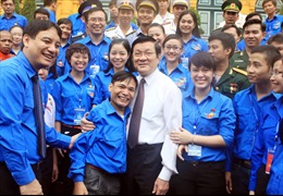 Chủ tịch nước Trương Tấn Sang gặp mặt thanh niên tiêu biểu