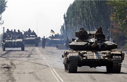 Binh sĩ Ukraine tiến vào thành phố Lugansk?