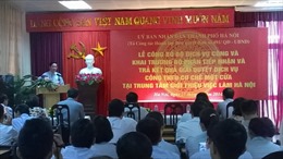 Công bố dịch vụ công đầu tiên tại Hà Nội