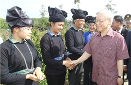 Tổng Bí thư Nguyễn Phú Trọng thăm, làm việc tại Hà Giang 