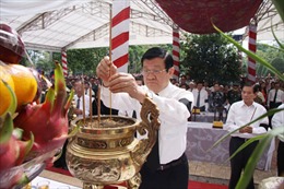 Chủ tịch nước dự lễ truy điệu, an tang hài cốt liệt sĩ hi sinh tại Nhơn Trạch 