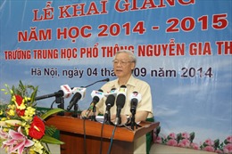 Tổng Bí thư Nguyễn Phú Trọng dự Lễ khai giảng năm học mới