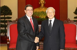 Tổng Bí thư Nguyễn Phú Trọng tiếp Bộ trưởng Ngoại giao Cuba 