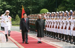 Chủ tịch nước Trương Tấn Sang hội đàm với Tổng thống Ấn Độ 