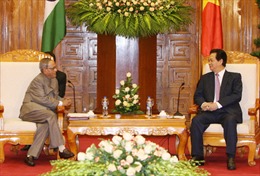 Thủ tướng Nguyễn Tấn Dũng hội kiến Tổng thống Ấn Độ 