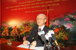 Tổng bí thư Nguyễn Phú Trọng dự lễ kỉ niệm 65 năm Học viện chính trị Quốc gia HCM