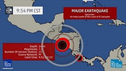Động đất mạnh 7,4 độ ríchte ở El Salvador 
