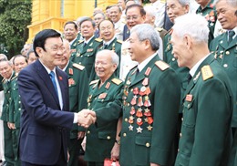 Chủ tịch nước gặp mặt Đoàn cựu chiến binh Sư đoàn I Anh hùng